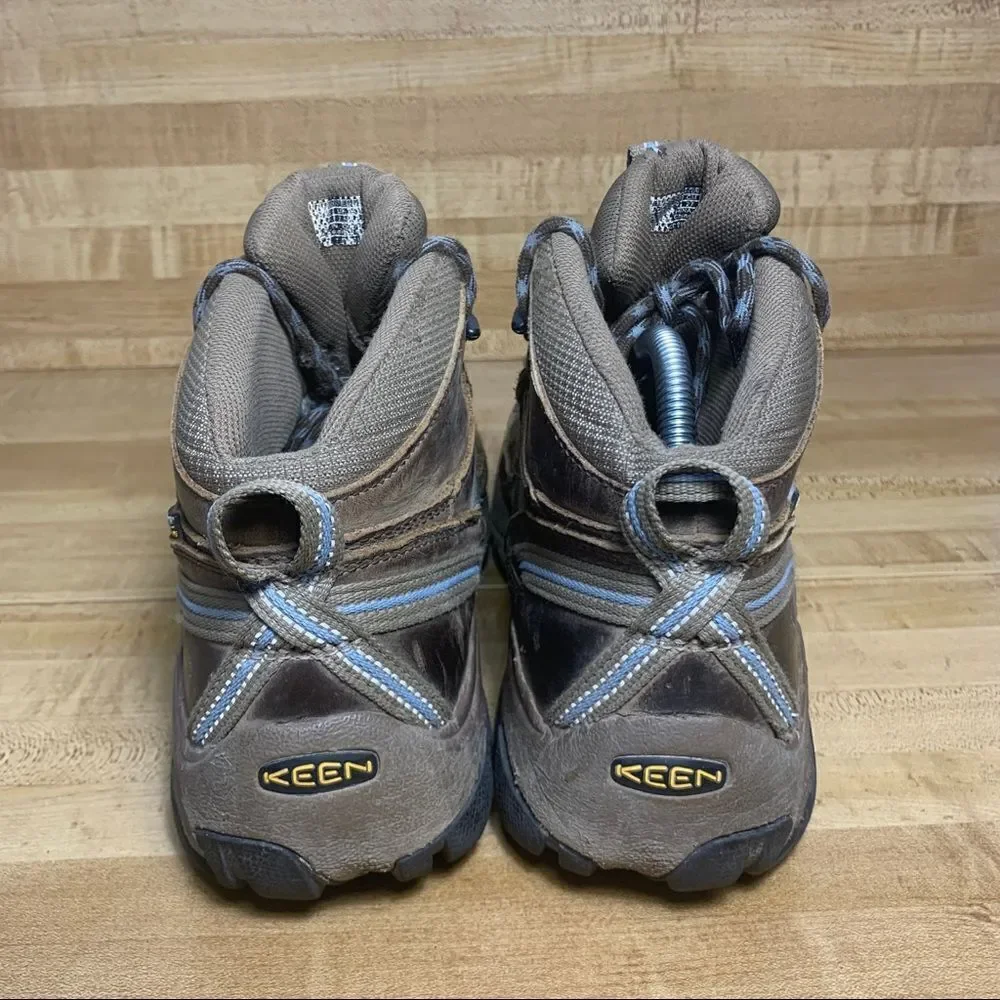 Keen Targhee II women Mid WP Hiking Boots Size 10 Black Flint Stone 1004114